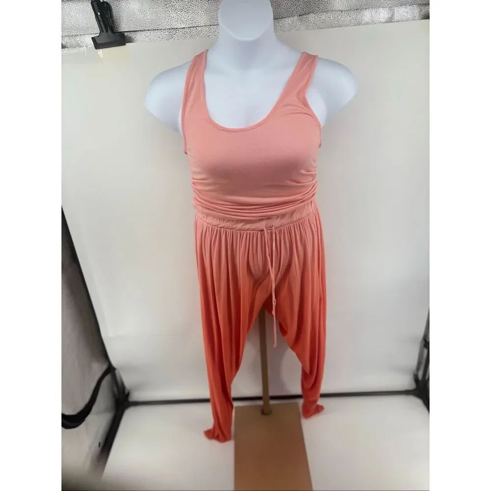Young Fabulous & Broke Two-Tone Racerback Jumpsuit Size M Dip Dye Ombré